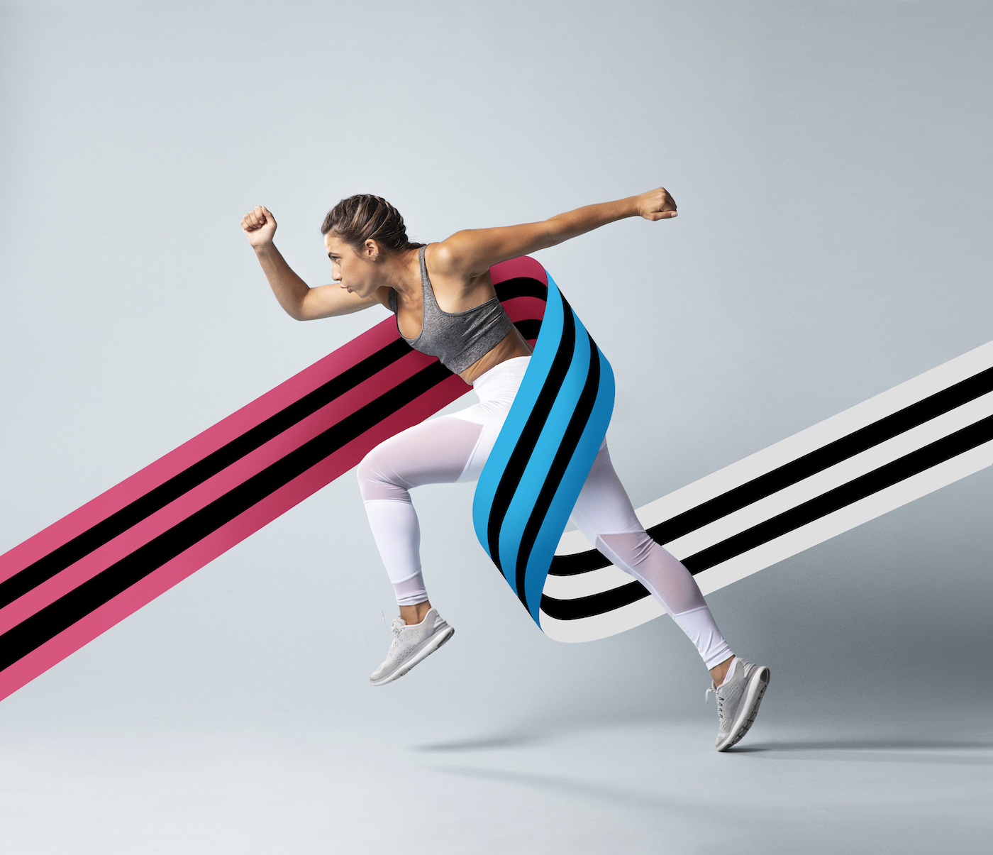 woman enjoying running sport